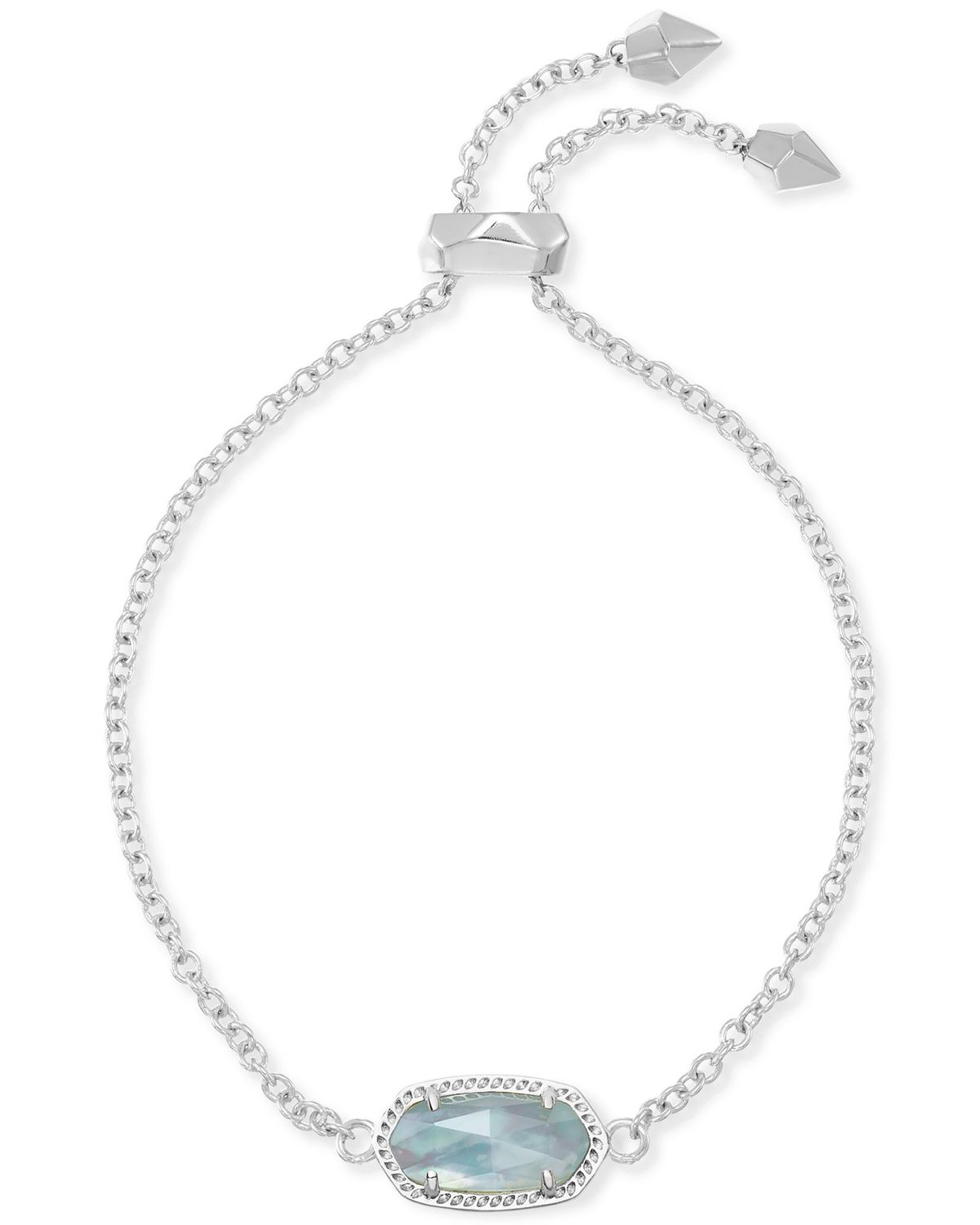 ELAINA BRACELET RHODIUM LIGHT BLUE ILLUSIO