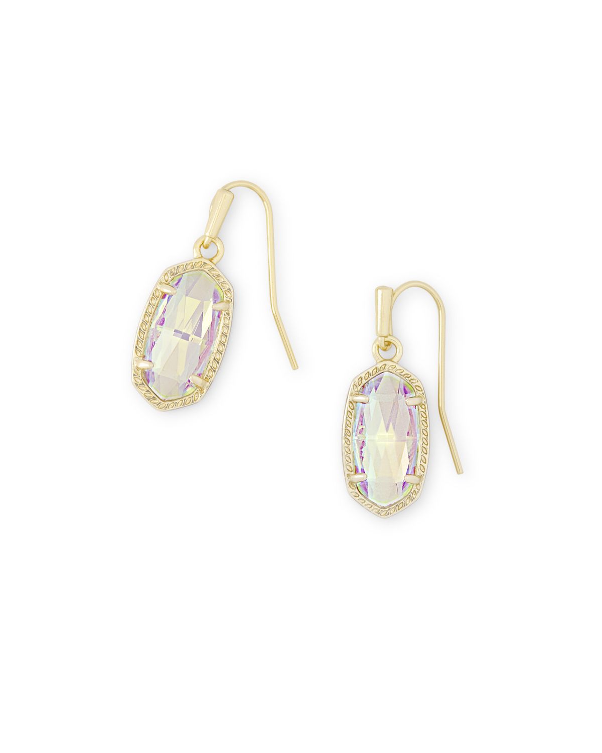 LEE EARRING GOLD DICHROIC GLASS