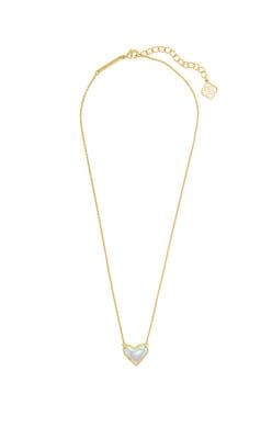 ARI HEART SHORT PENDANT DICHROIC GLASS