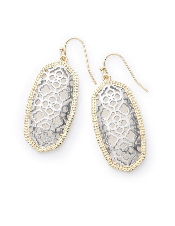 ELLE DROP EARRINGS TWO TONE