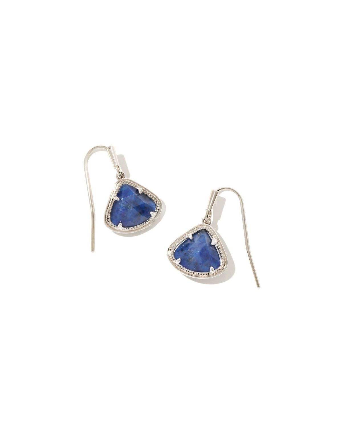 KENDALL DROP EARRINGS RHODIUM BLUE DUMOITIERIT