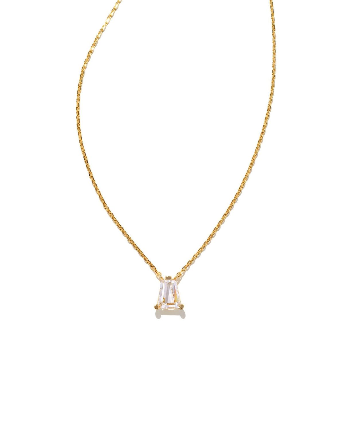 BLAIR PENDANT NECKLACE GOLD WHITE CRYSTAL