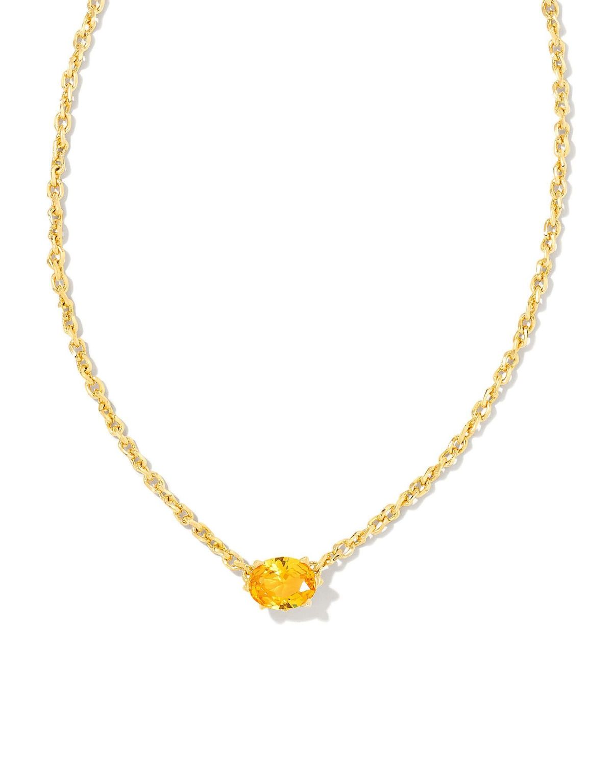 CAILIN CRYSTAL PENDANT NECKLACE GOLD GOLDEN YELLOW CRYS