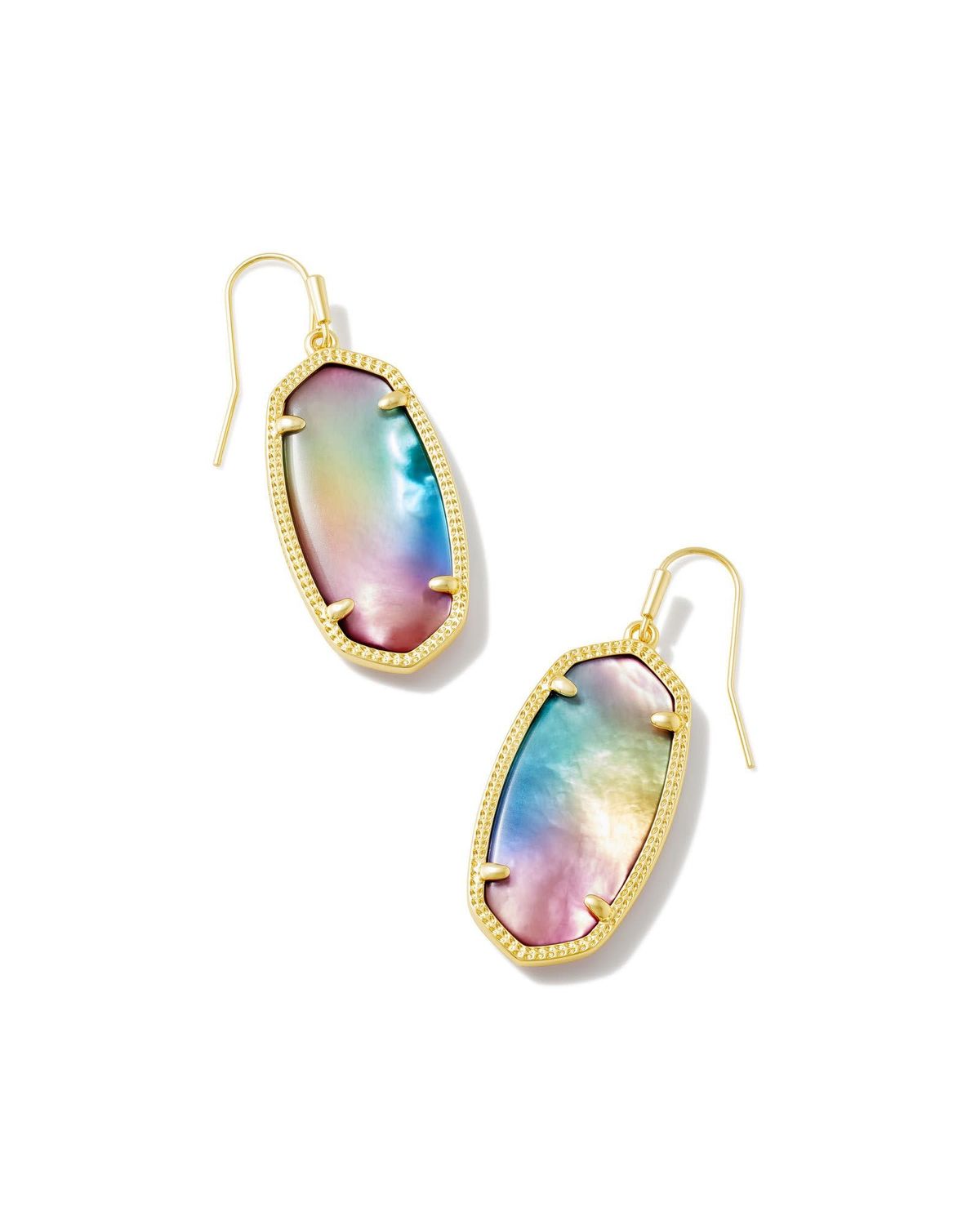 ELLE DROP EARRINGS GOLD YELLOW WATERCOLOR