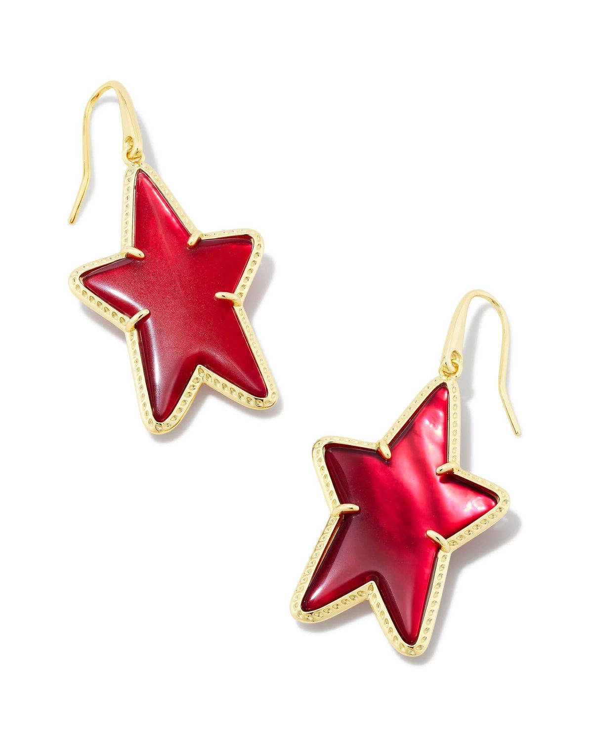 ADA STAR DROP EARRING RED