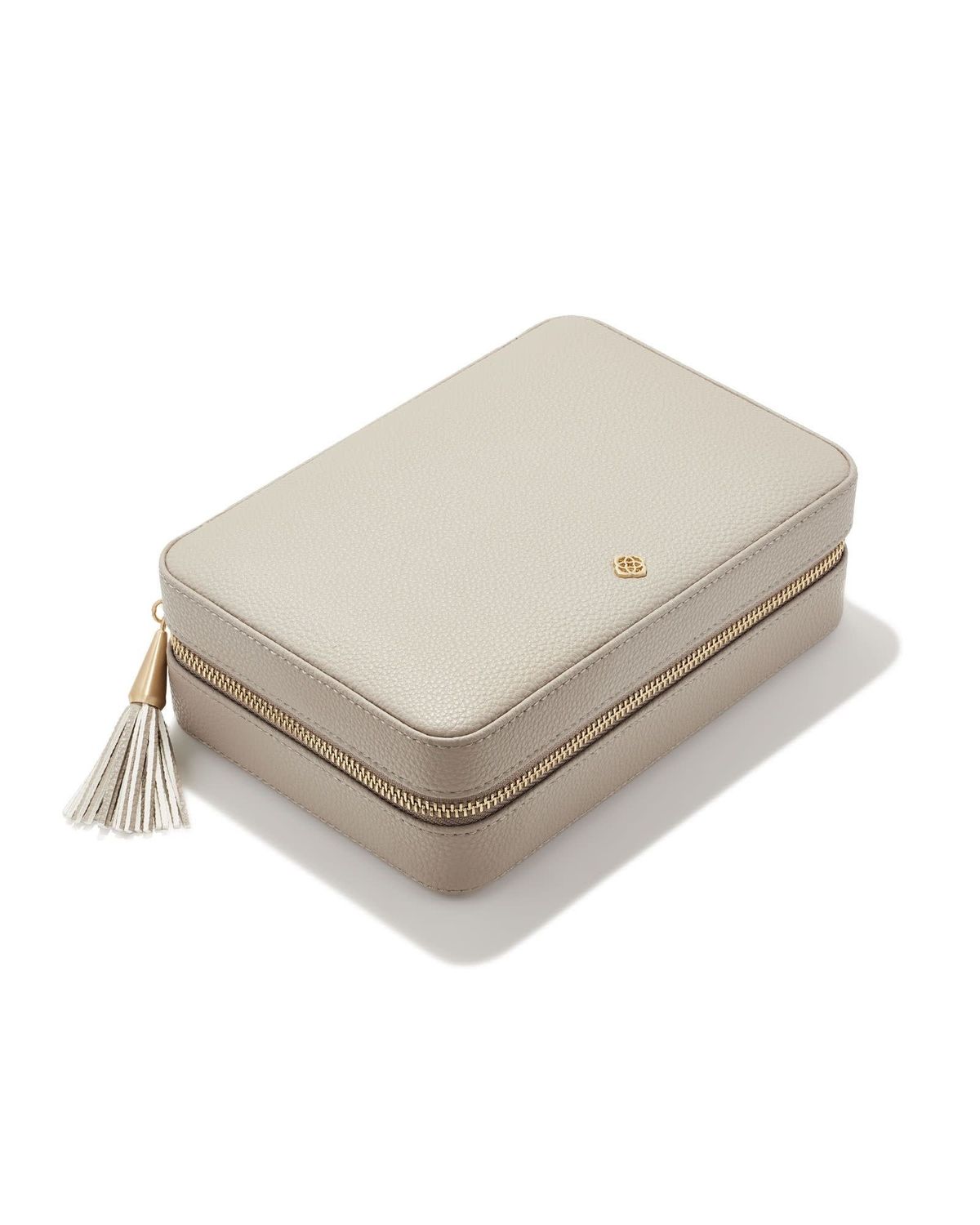MEDIUM ZIP JEWELRY CASE TAUPE