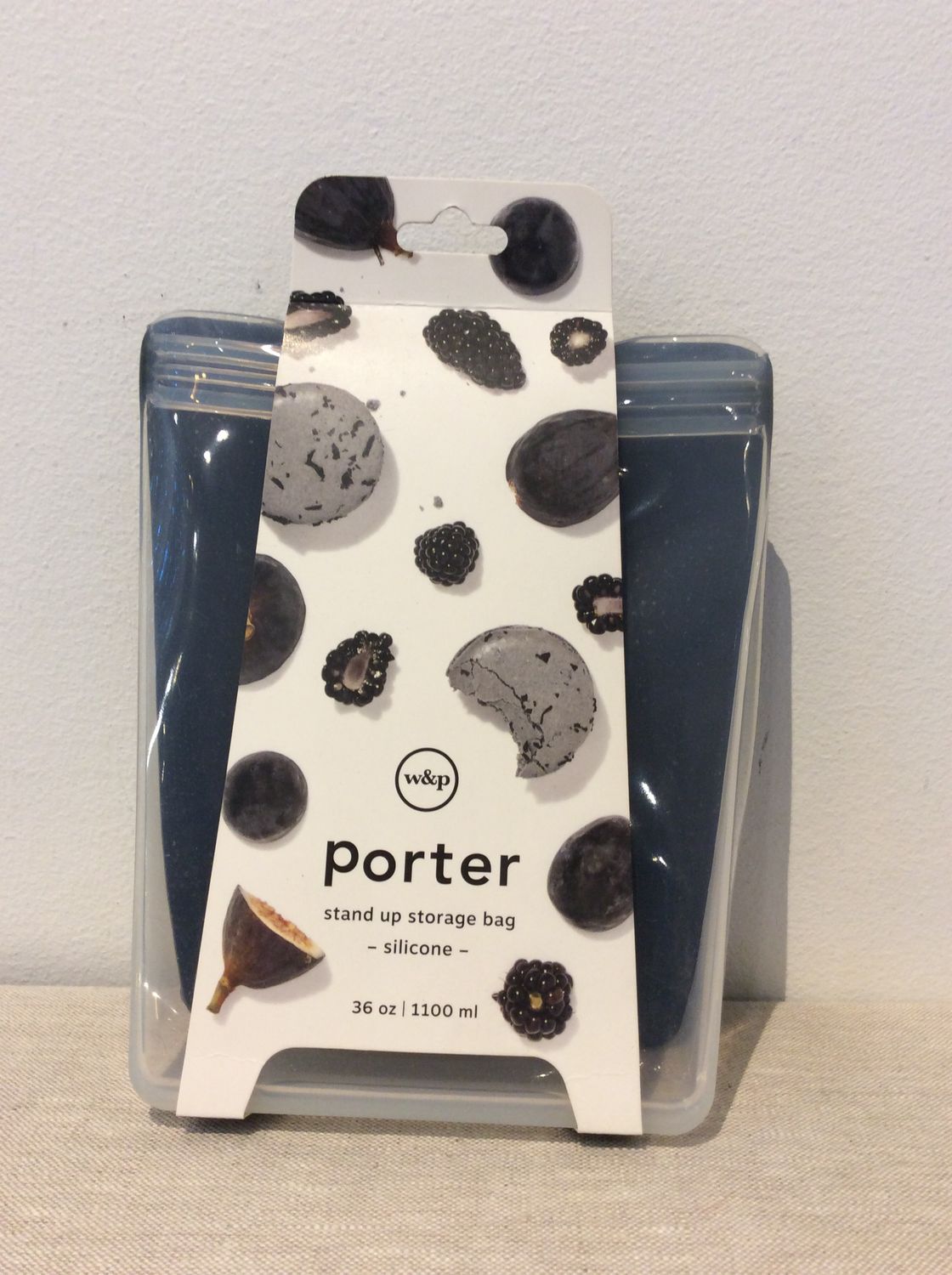 Porter Silicone Bag Stand Up - 36oz, Color: Charcoal