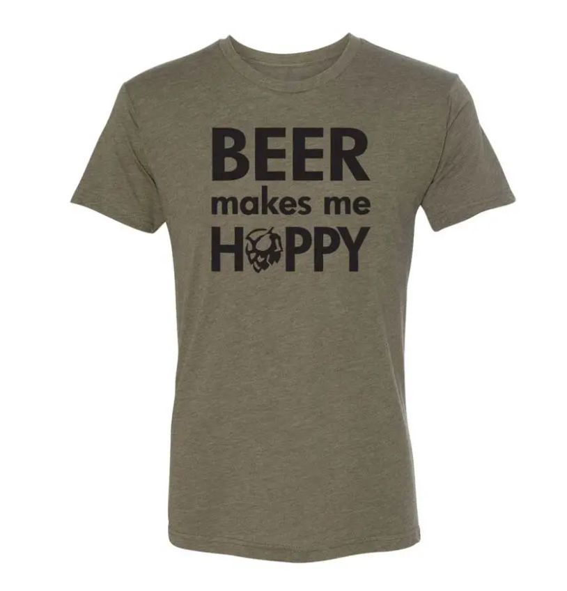 Beer Makes Me Hoppy Tee, Size: L