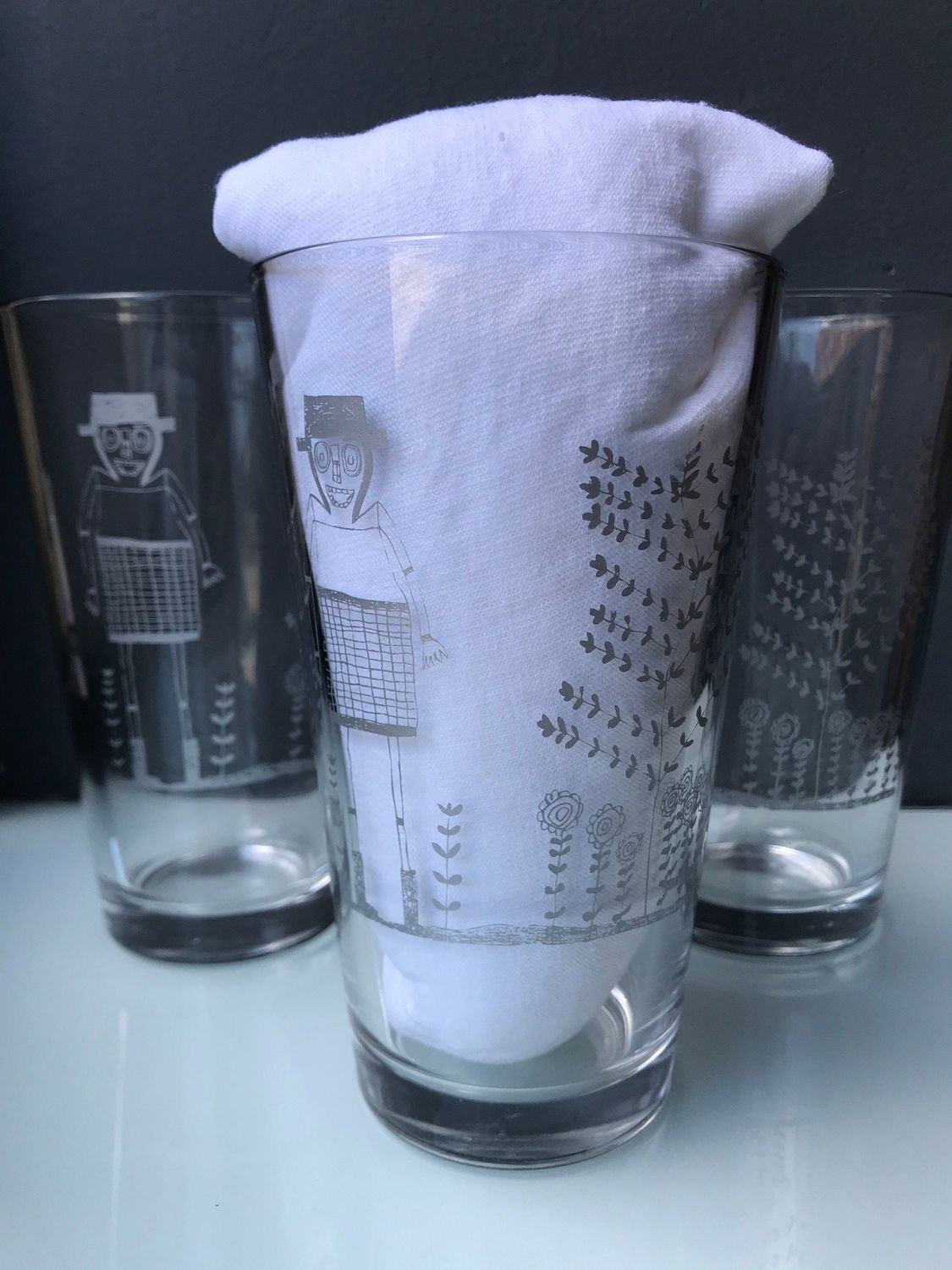 Person &amp; Plant  Pint Glass
