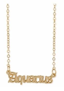 Aquarius Script GD Necklace