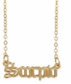 Scorpio Script GD Necklace