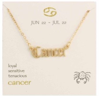 Cancer Script GD Necklace