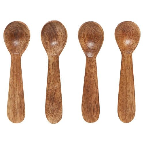 Set/4 Mango Wood Mini Spoons