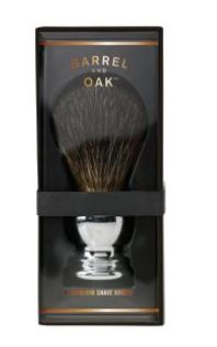 BARREL + OAK Shave Brush - Chrome Handle
