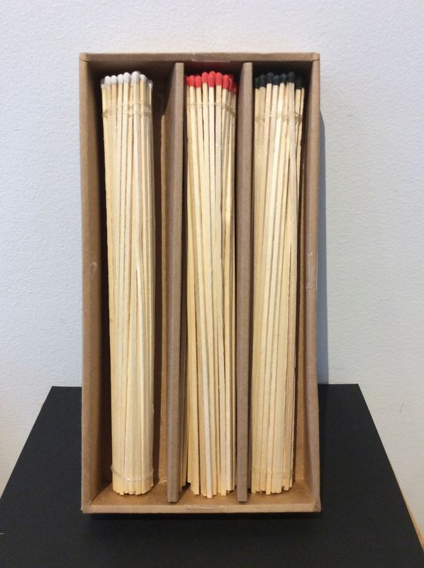 11-1/2&quot;L Safety Matches in Box, Black, Red and White (Contains 150 Pieces)