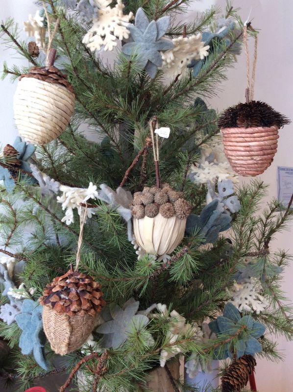 3&quot;H - 4-3/4&quot;H Dried Natural Materials Acorn Ornament