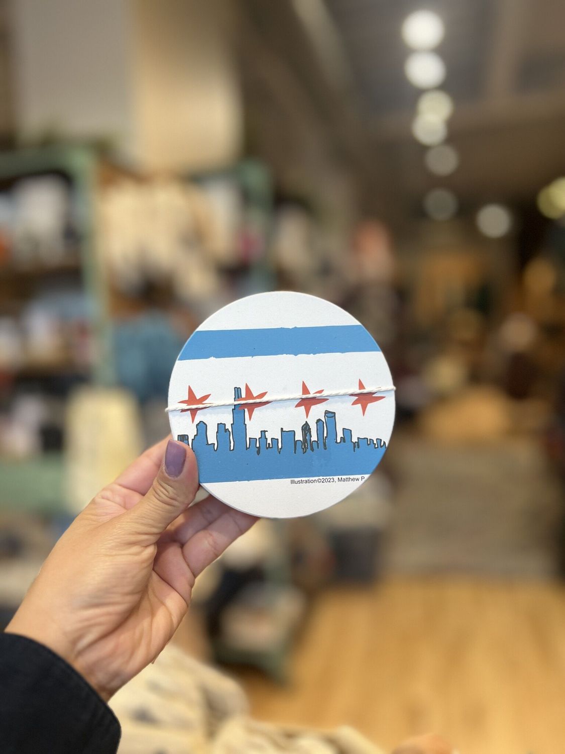 Chicago Flag Coaster Set by Matthew P