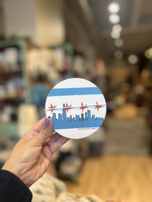 Chicago Flag Coaster Set by Matthew P