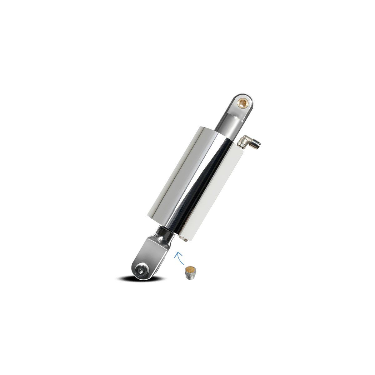 BLEED FEED SIMPLE AIR RIDE KIT FOR YAMAHA V-STAR, Color: POLISHED