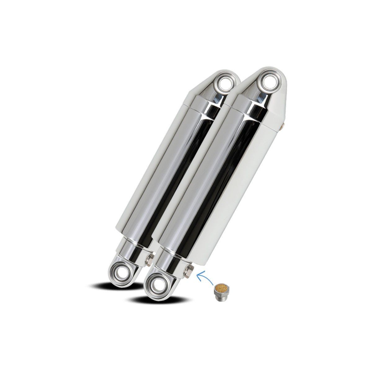 BLEED FEED SIMPLE AIR RIDE SYSTEM FOR Harley Davidson FLH, FLHT, Color: CHROME