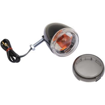 DRAG SPECIALTIES  UNIVERSAL REAR TURN SIGNAL  - BLACK/SMOKE LENS