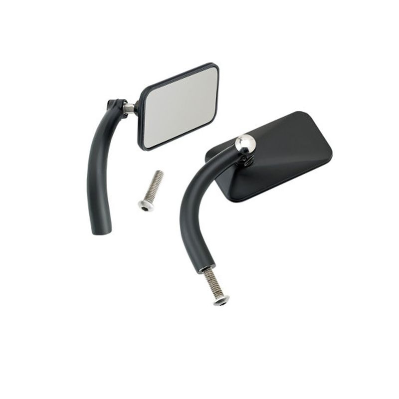 BILTWELL UTILITY RECTANGULAR PERCH MOUNT MIRRORS - BLACK