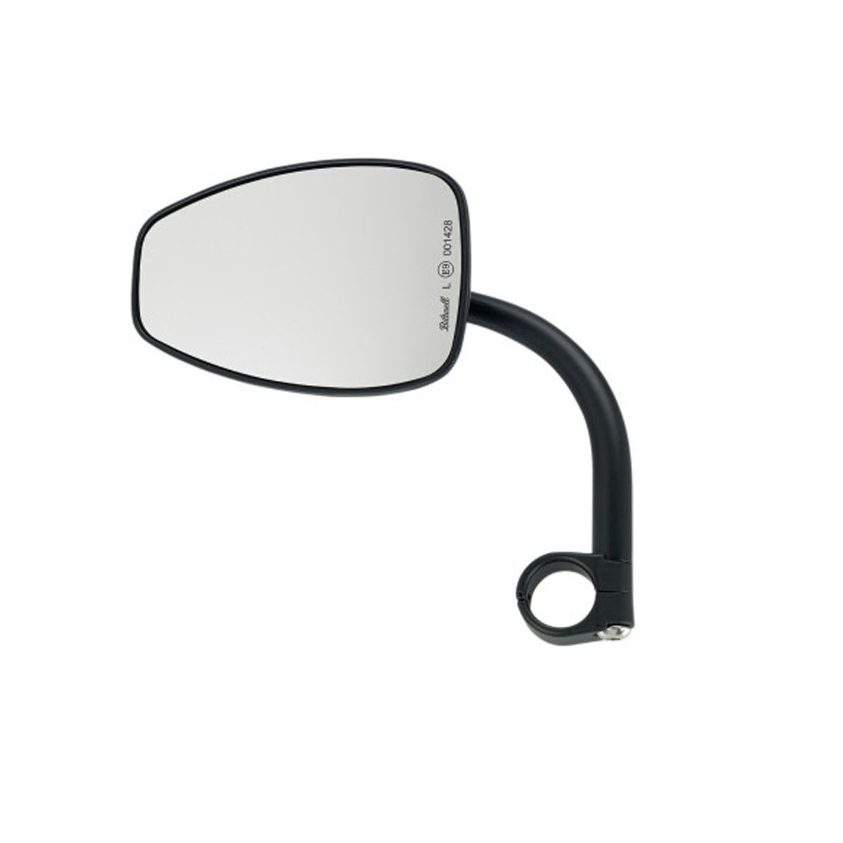 BILTWELL UTILITY TEARDROP ROUND CE CLAMP ON MIRROR - BLACK