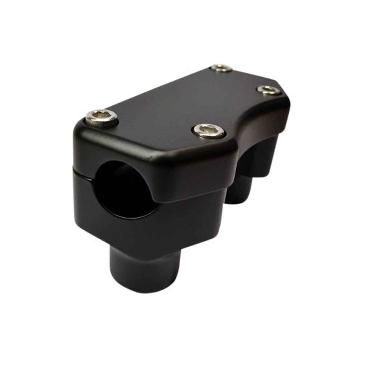 DRAG SPECIALTIES 1-1/2&quot; BUFFALO HANDLEBAR &amp; TOP CLAMP RISER KIT - FLAT BLACK