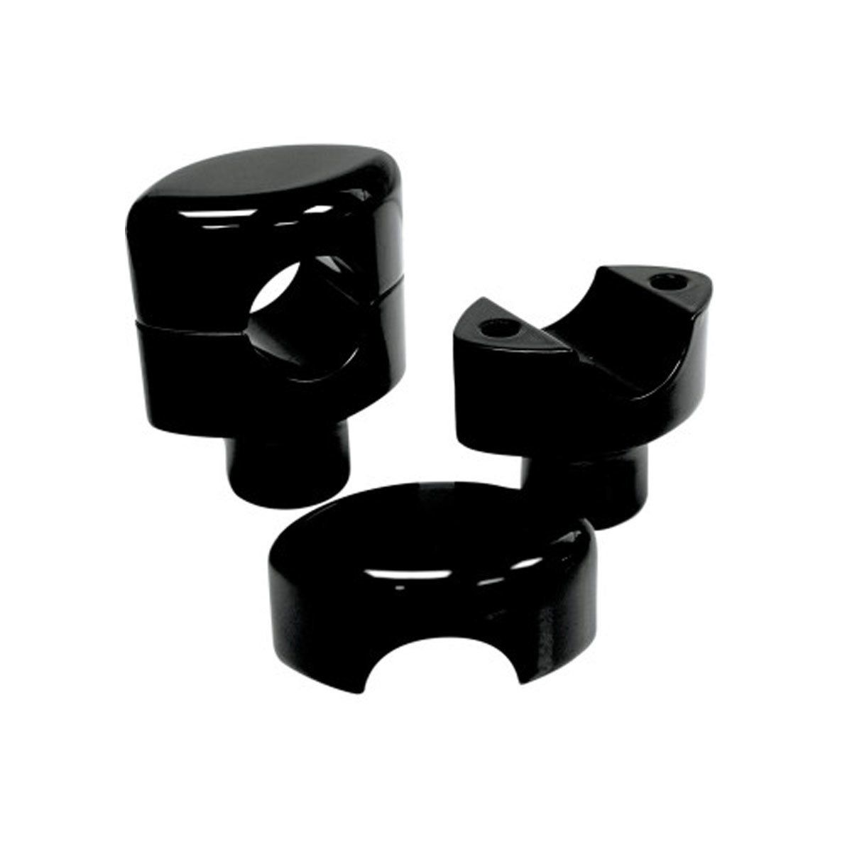 LA CHOPPER 1 1/2&quot;  HANDLEBAR RISERS FOR 1&quot; HANDLBARS- SMOOTH  - BLACK
