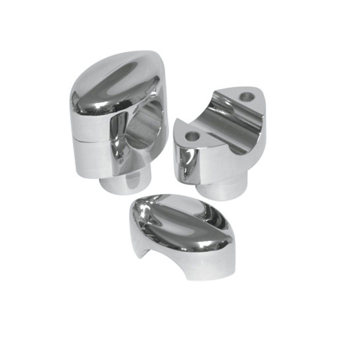 LA CHOPPERS 1 1/2&quot;  MOHAWK RISERS FOR 1&quot; HANDLEBARS - CHROME