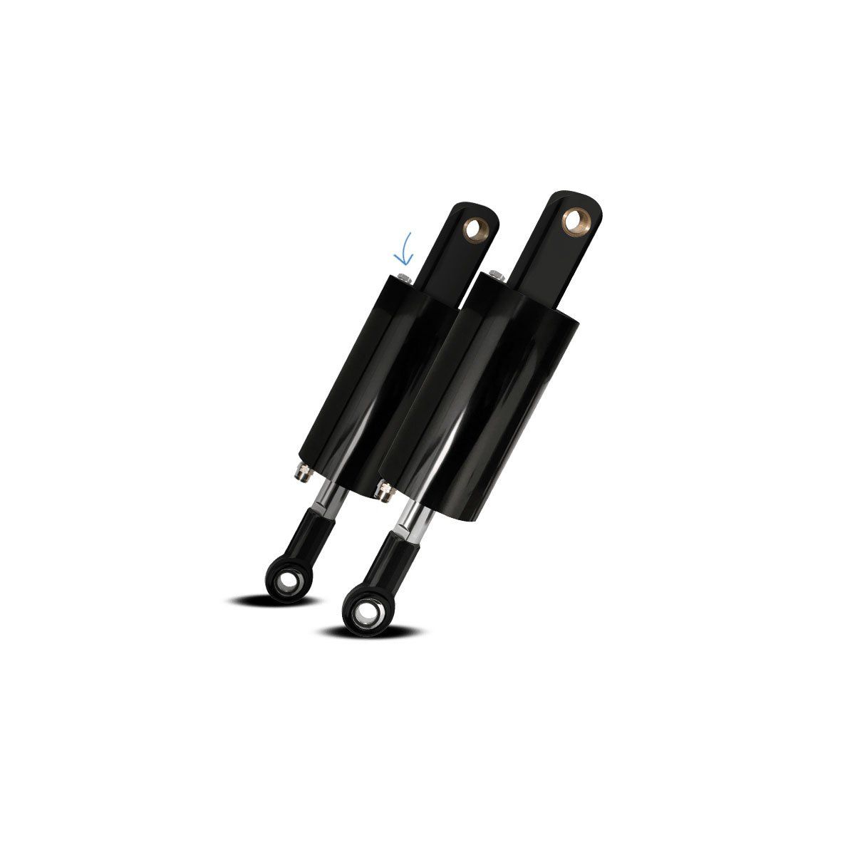 FRONT AND REAR AIR RIDE SUSPENSION KIT 1984-1999 (PUCKS) FOR Harley Davidson Evolution Softail, Color: HIGH GLOSS BLACK