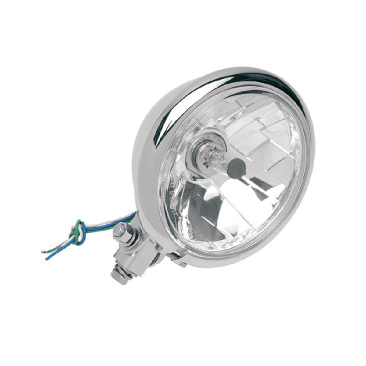 DRAG SPECIALTIES 5 3/4&quot; DIAMOND-STYLE BOTTOME-MOUNT HEADLIGHT ASSEMBLIES FOR  SPRINGERt - CHROME