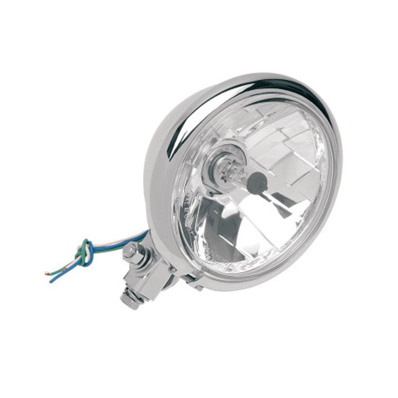 DRAG SPECIALTIES 5 3/4&quot; DIAMOND-STYLE BOTTOME-MOUNT HEADLIGHT ASSEMBLIES FOR  SPRINGERt - CHROME