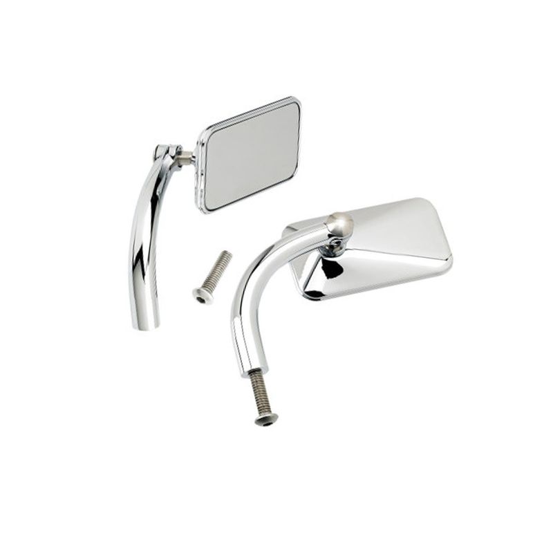 BILTWELL UTILITY RECTANGULAR PERCH MOUNT MIRRORS - CHROME