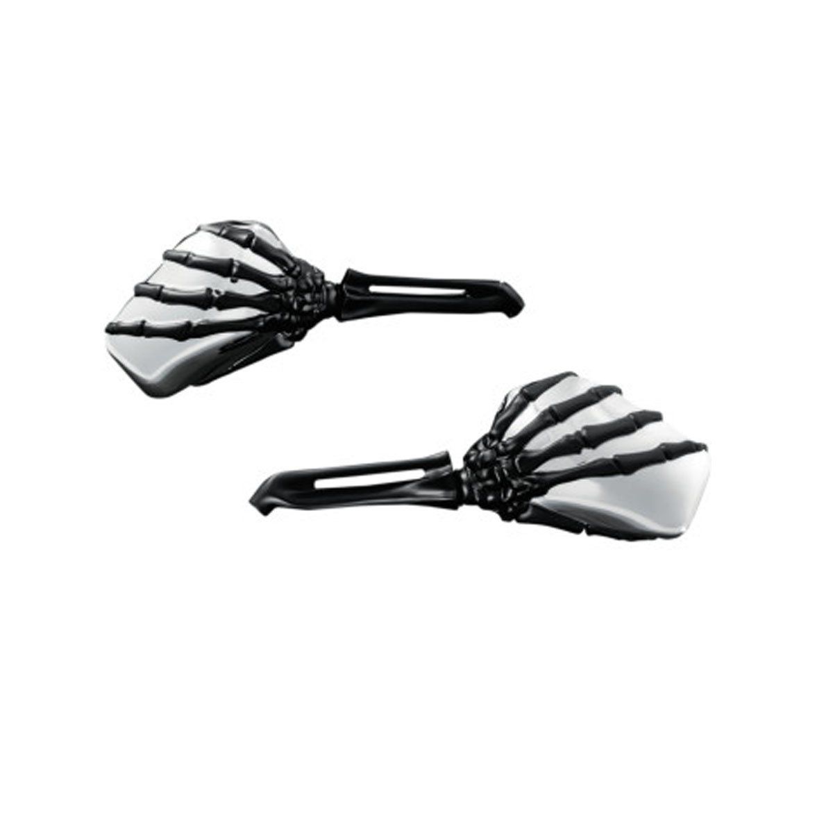 KURYAKYN SKELETON HAND MIRRORS - BLACK/CHROME