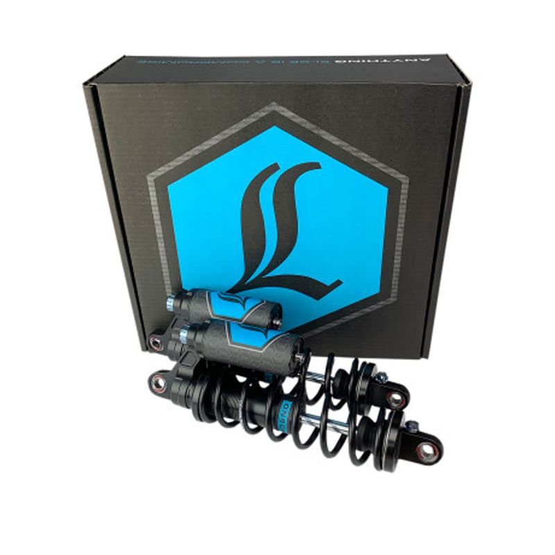 LEGEND SUSPENSION REVO ARC PIGGYBACK SHOCKS - HEAVY DUTY - BLACK - 14&quot; - &#39;99-&#39;17 DYNA