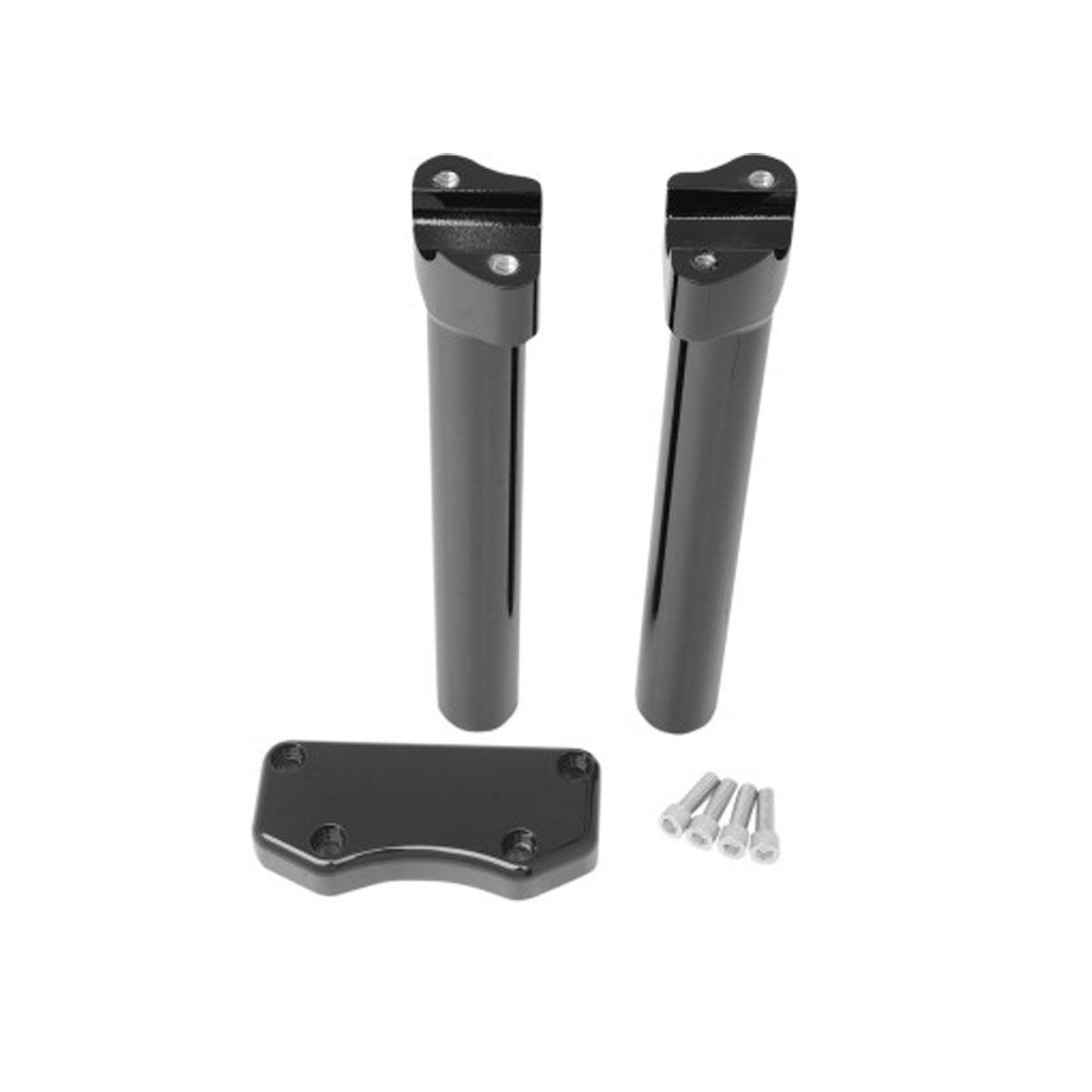 DRAG SPECIALTIES 10&quot; BUFFALO HANDLEBAR &amp; TOP CLAMP RISER KIT - BLACK