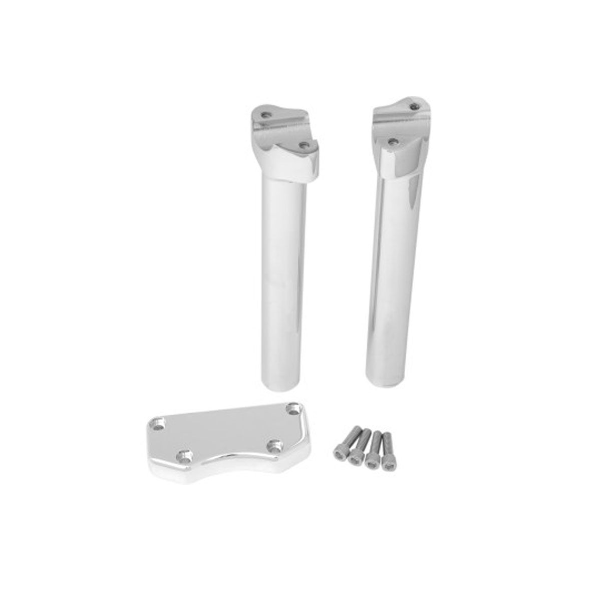 DRAG SPECIALTIES 10&quot; BUFFALO HANDLEBAR &amp; TOP CLAMP RISER KIT - CHROME