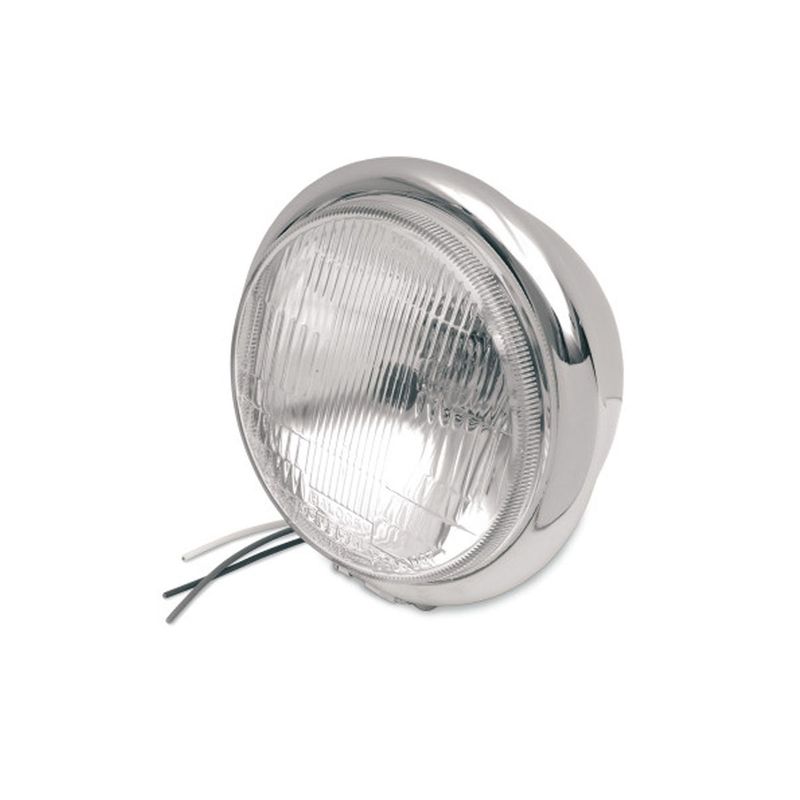 DRAG SPECIALTIES 5 3/4&quot; H4 BOTTOM MOUNT HEADLIGHT ASSEMBLIES - CHROME