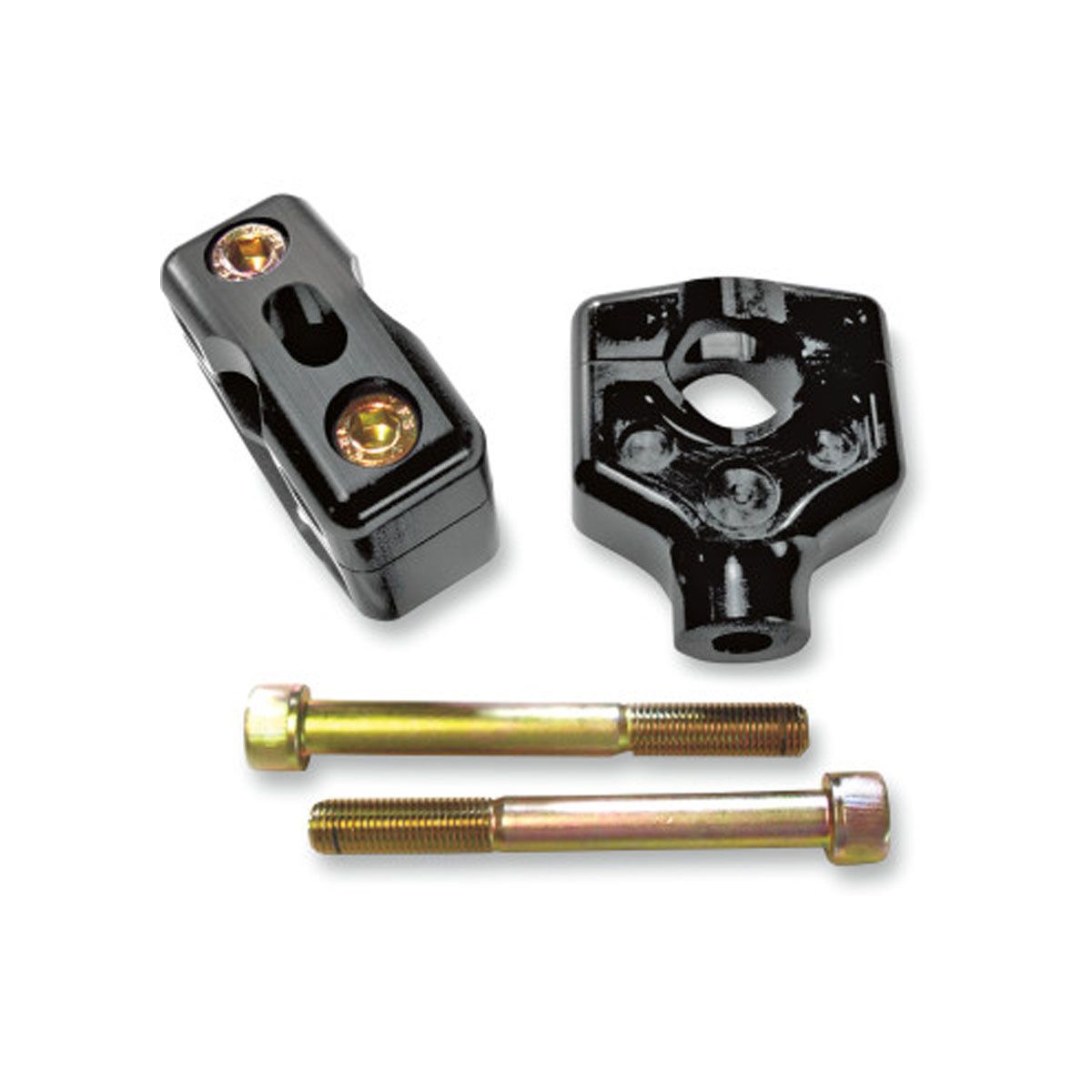 JOKER MACHINE 2&quot; DUAL HANDLEBAR CLAMP ASSEMBLY RISER - HARLEY DAVIDSON - BLACK