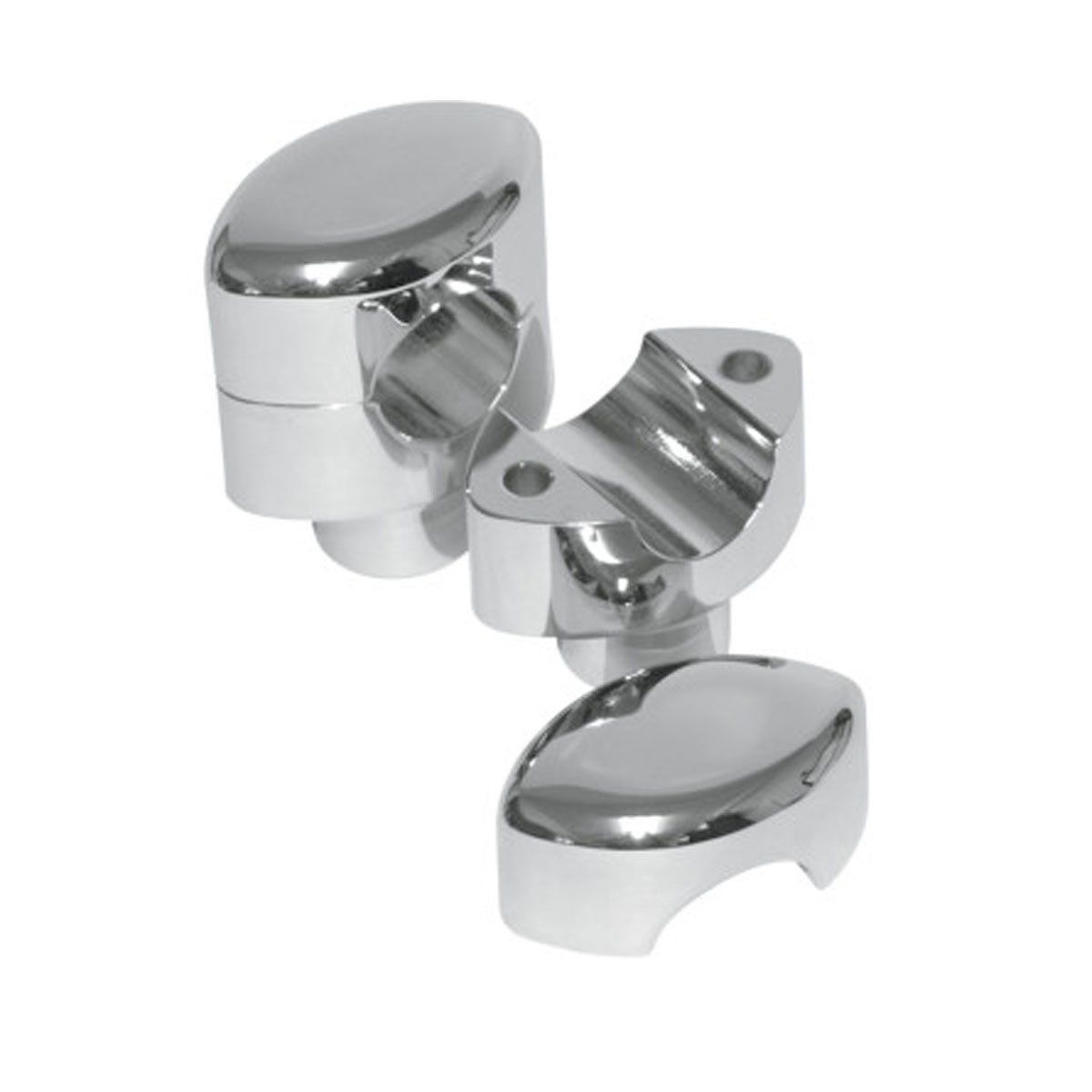 LA CHOPPERS 1 1/2&quot;  SMOOTH RISERS FOR 1&quot; HANDLEBARS - CHROME