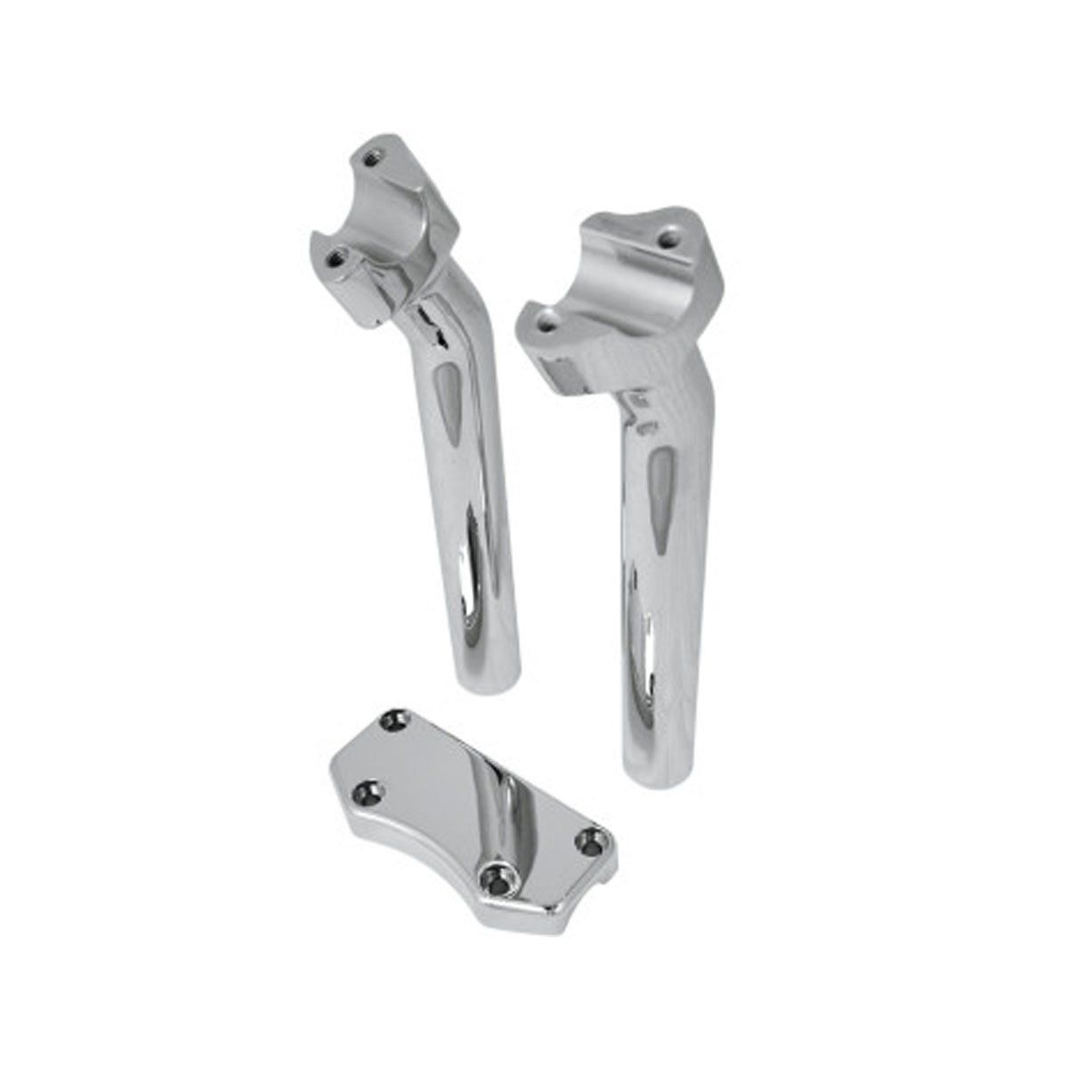 DRAG SPECIALTIES 9 1/2&quot; BUFFALO HANDLEBAR &amp; TOP CLAMP RISER KIT - CHROME