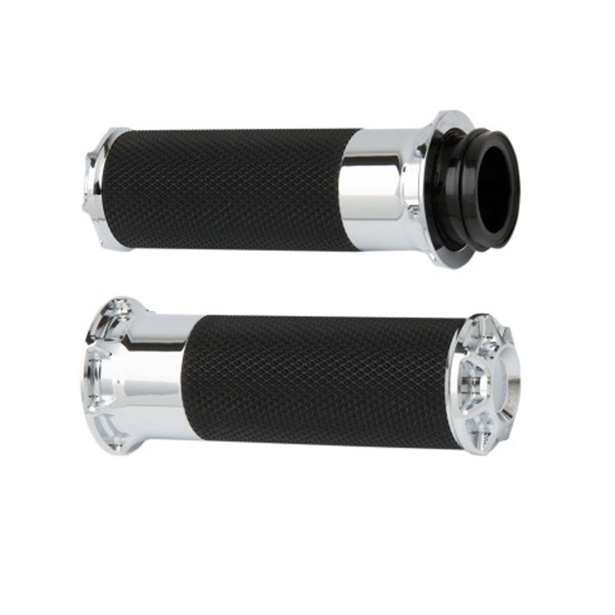 ARLEN NESS FUSION BEVELED GRIPS - CABLE - CHROME