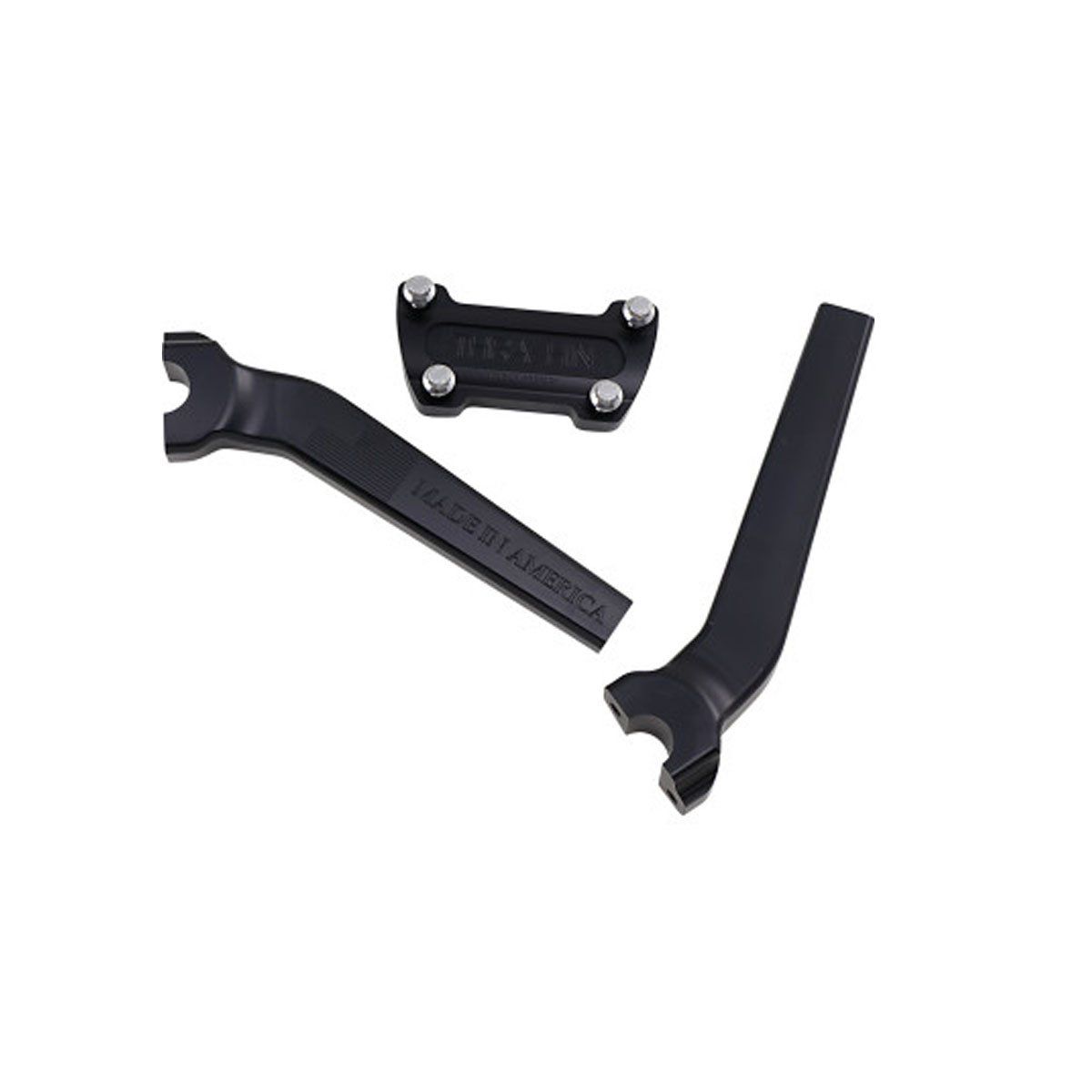 THRASHIN SUPPLY CO. 9 1/2&quot;  PULL BACK HANDLEBAR RISERS - BLACK
