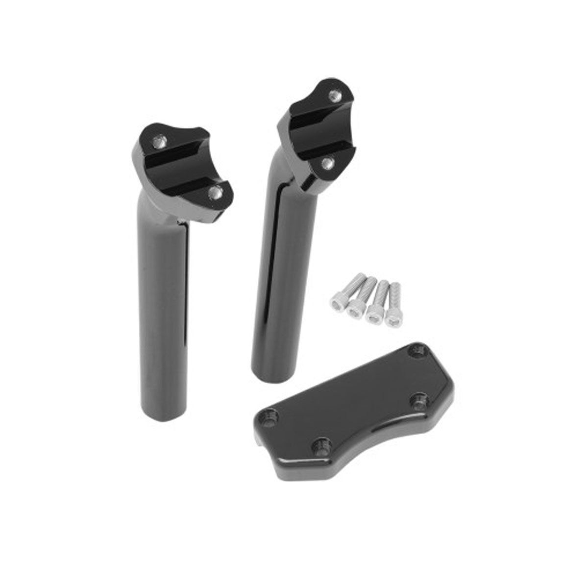 DRAG SPECIALTIES 9 1/2&quot; BUFFALO HANDLEBAR &amp; TOP CLAMP RISER KIT - BLACK