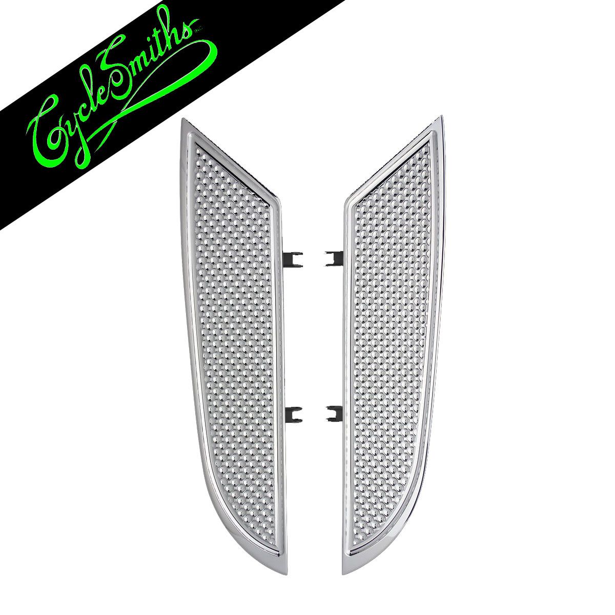 CYCLESMITHS 22&quot; XL WAFFLE FLOORBOARDS - CHROME