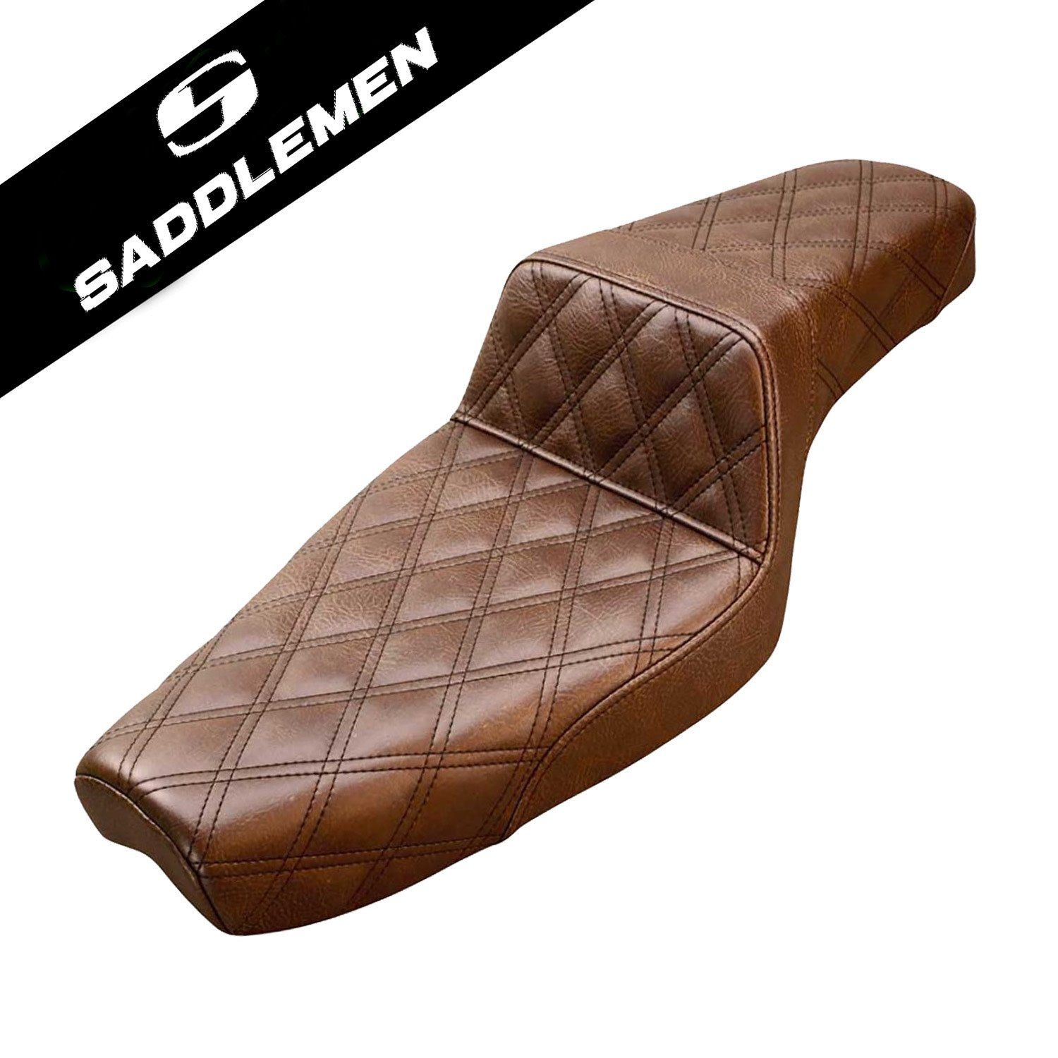 SADDLEMEN 2004-2020 XL SPORTSTER BROWN STEP-UP™ FRONT &amp; REAR LS SEAT