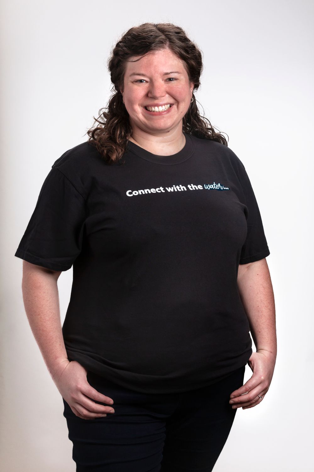 Connect To The Water Short Sleeve T-Shirt, Color: Black, Size: Small