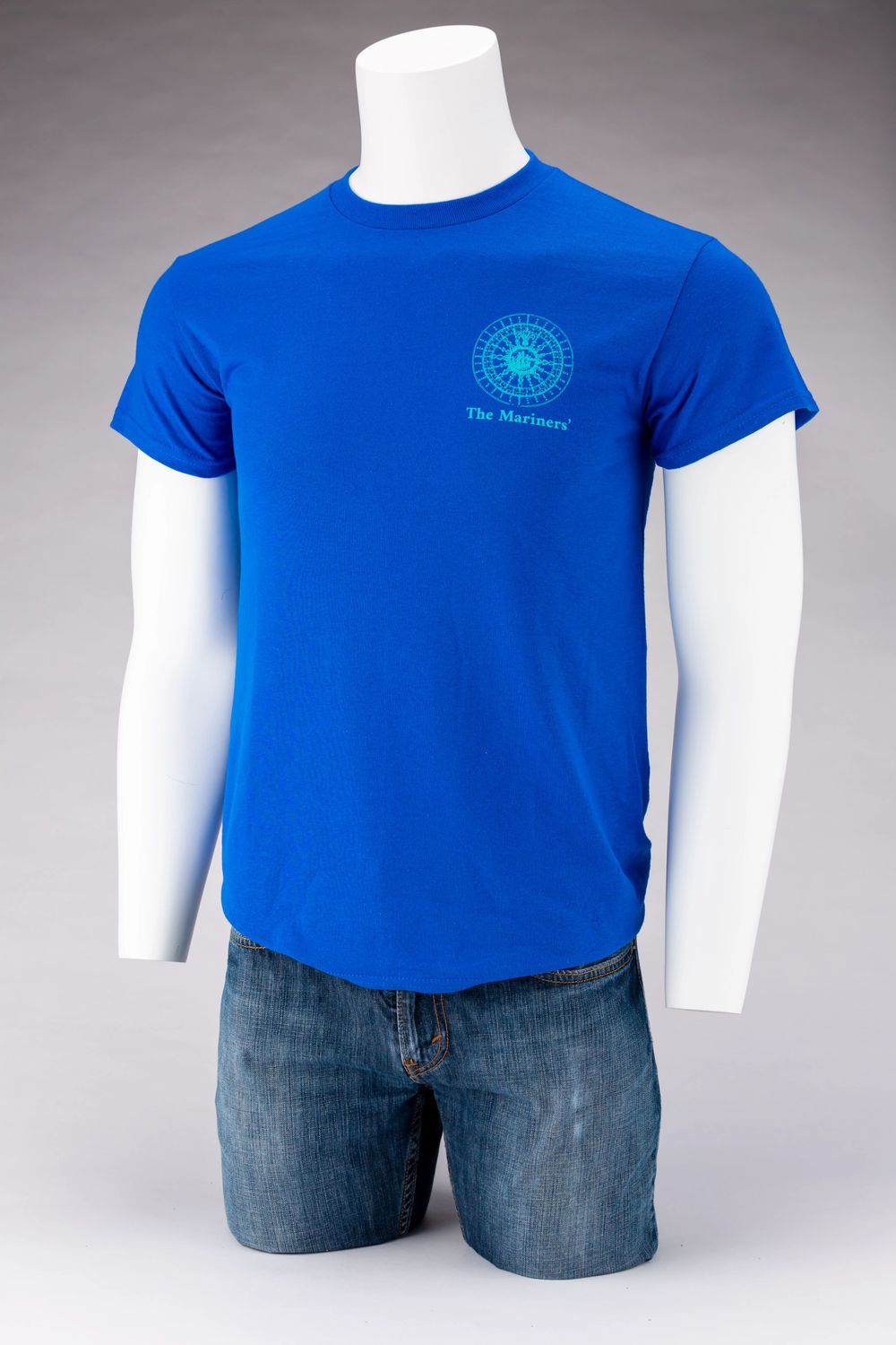 Mariners Compass Rose Short Sleeve T-Shirt, Color: Royal, Size: Small