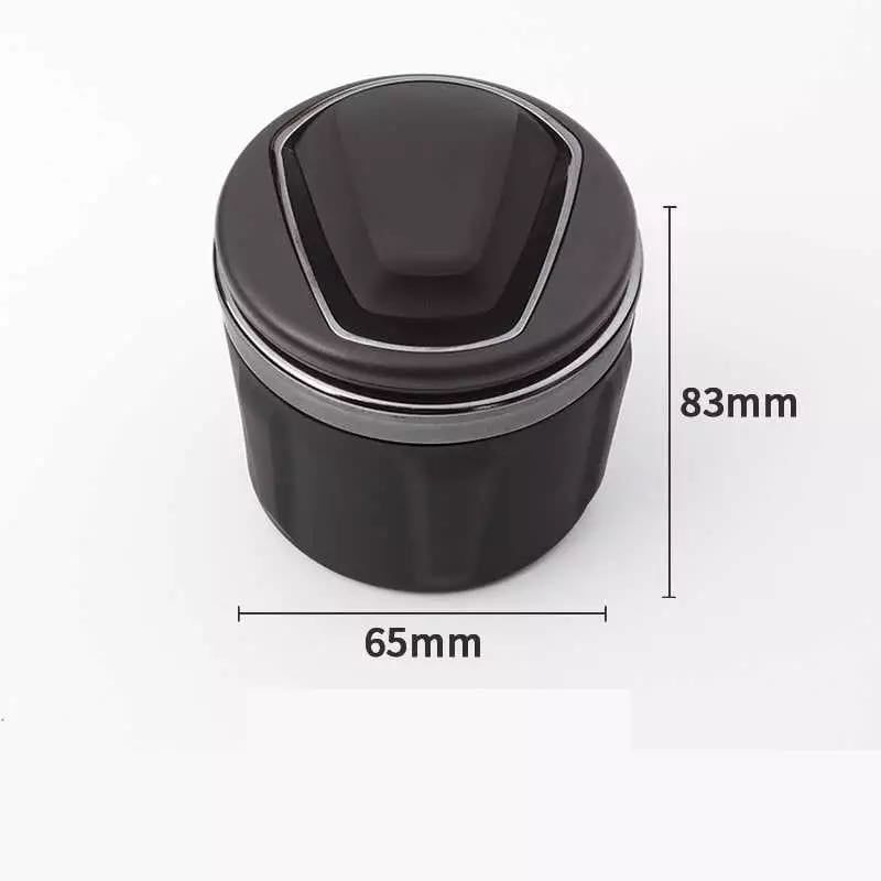 Car LED Ashtray Low Profile, Color: Black